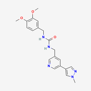 1-(3,4-dimethoxybenzyl)-3-((5-(1-methyl-1H-pyrazol-4-yl)pyridin-3-yl)methyl)urea