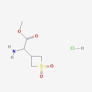 Methyl 2-amino-2-(1,1-dioxothietan-3-yl)acetate;hydrochloride