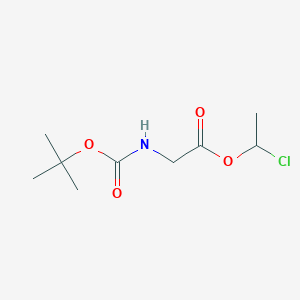 molecular formula C9H16ClNO4 B2848277 1-Chloroethyl 2-{[(tert-butoxy)carbonyl]amino}acetate CAS No. 2219380-13-7