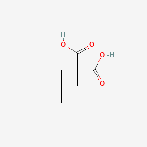 molecular formula C8H12O4 B2848281 3,3-Dimethylcyclobutane-1,1-dicarboxylic acid CAS No. 231303-93-8