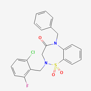 5-benzyl-2-(2-chloro-6-fluorobenzyl)-2,3-dihydro-1,2,5-benzothiadiazepin-4(5H)-one 1,1-dioxide