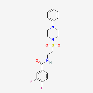 3,4-difluoro-N-[2-(4-phenylpiperazin-1-yl)sulfonylethyl]benzamide