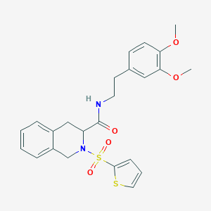 molecular formula C24H26N2O5S2 B284829 N-[2-(3,4-dimethoxyphenyl)ethyl]-2-(2-thienylsulfonyl)-1,2,3,4-tetrahydro-3-isoquinolinecarboxamide 