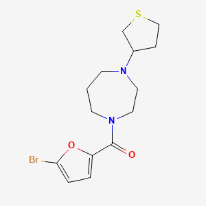 (5-Bromofuran-2-yl)(4-(tetrahydrothiophen-3-yl)-1,4-diazepan-1-yl)methanone