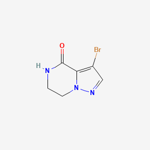 molecular formula C6H6BrN3O B2848300 3-bromo-4H,5H,6H,7H-pyrazolo[1,5-a]pyrazin-4-one CAS No. 1708944-49-3