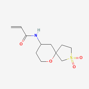 molecular formula C11H17NO4S B2848307 N-{2,2-dioxo-6-oxa-2lambda6-thiaspiro[4.5]decan-9-yl}prop-2-enamide CAS No. 2094128-36-4
