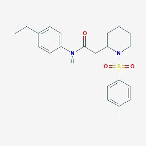 N-(4-ethylphenyl)-2-(1-tosylpiperidin-2-yl)acetamide