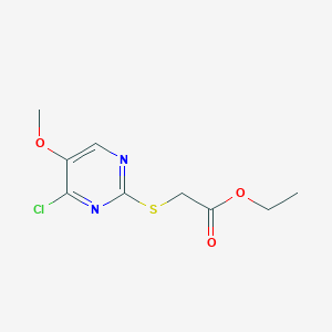 molecular formula C9H11ClN2O3S B2848317 Ethyl 2-((4-chloro-5-methoxypyrimidin-2-yl)thio)acetate CAS No. 338423-24-8