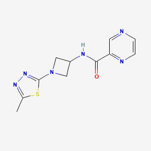 N-[1-(5-Methyl-1,3,4-thiadiazol-2-yl)azetidin-3-yl]pyrazine-2-carboxamide