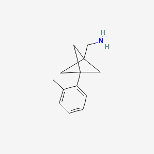 molecular formula C13H17N B2848320 [3-(2-Methylphenyl)-1-bicyclo[1.1.1]pentanyl]methanamine CAS No. 2287345-11-1