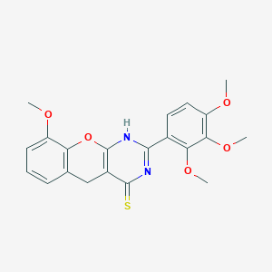 9-Methoxy-2-(2,3,4-trimethoxyphenyl)-1,5-dihydrochromeno[2,3-d]pyrimidine-4-thione