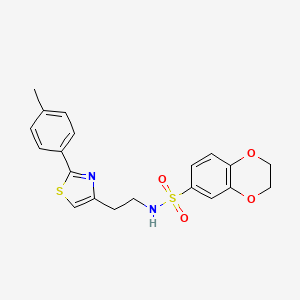 N-(2-(2-(p-tolyl)thiazol-4-yl)ethyl)-2,3-dihydrobenzo[b][1,4]dioxine-6-sulfonamide