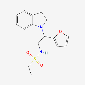 N-(2-(furan-2-yl)-2-(indolin-1-yl)ethyl)ethanesulfonamide