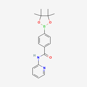 molecular formula C18H21BN2O3 B2848339 N-(Pyridin-2-yl)-4-(4,4,5,5-tetramethyl-1,3,2-dioxaborolan-2-yl)benzamide CAS No. 1383385-64-5