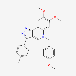 7,8-Dimethoxy-5-[(4-methoxyphenyl)methyl]-3-(4-methylphenyl)pyrazolo[4,3-c]quinoline