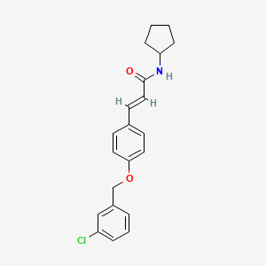 (E)-3-{4-[(3-chlorobenzyl)oxy]phenyl}-N-cyclopentyl-2-propenamide