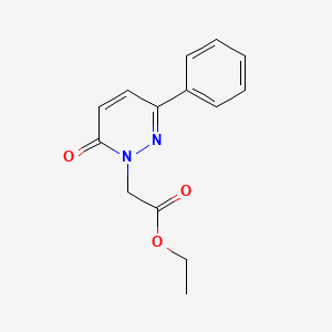 molecular formula C14H14N2O3 B2848349 ethyl (6-oxo-3-phenylpyridazin-1(6H)-yl)acetate CAS No. 79222-77-8