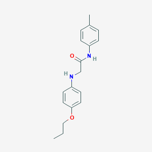 molecular formula C18H22N2O2 B284835 N-(4-methylphenyl)-2-(4-propoxyanilino)acetamide 
