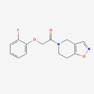 molecular formula C14H13FN2O3 B2848356 1-(6,7-dihydroisoxazolo[4,5-c]pyridin-5(4H)-yl)-2-(2-fluorophenoxy)ethanone CAS No. 2034442-98-1