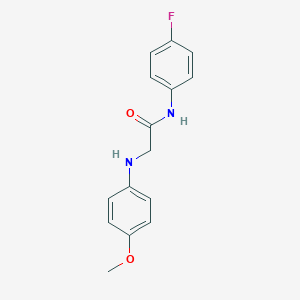 molecular formula C15H15FN2O2 B284836 N-(4-fluorophenyl)-2-(4-methoxyanilino)acetamide 