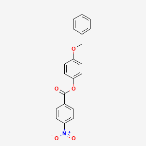 molecular formula C20H15NO5 B2848369 4-(Benzyloxy)phenyl 4-nitrobenzoate CAS No. 301209-27-8