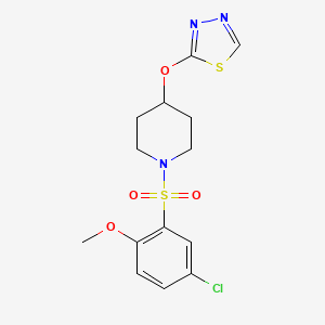 2-((1-((5-Chloro-2-methoxyphenyl)sulfonyl)piperidin-4-yl)oxy)-1,3,4-thiadiazole