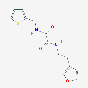 molecular formula C13H14N2O3S B2848382 N1-(2-(furan-3-yl)ethyl)-N2-(thiophen-2-ylmethyl)oxalamide CAS No. 1428359-98-1
