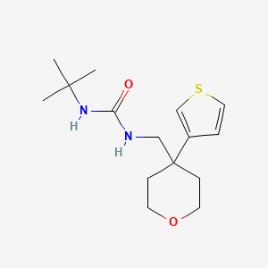 1-(tert-butyl)-3-((4-(thiophen-3-yl)tetrahydro-2H-pyran-4-yl)methyl)urea