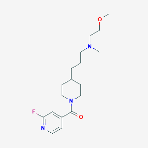 molecular formula C18H28FN3O2 B2848390 {3-[1-(2-Fluoropyridine-4-carbonyl)piperidin-4-yl]propyl}(2-methoxyethyl)methylamine CAS No. 1797051-17-2