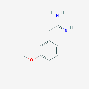 molecular formula C10H14N2O B2848399 2-(3-Methoxy-4-methylphenyl)ethanimidamide CAS No. 1379179-64-2