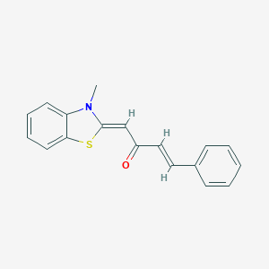 molecular formula C18H15NOS B284840 1-(3-methyl-1,3-benzothiazol-2(3H)-ylidene)-4-phenyl-3-buten-2-one 