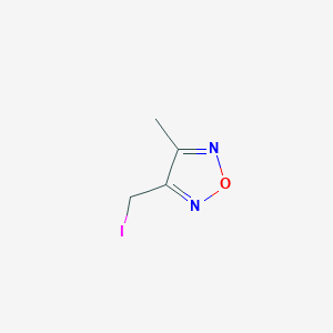 molecular formula C4H5IN2O B2848401 3-(Iodomethyl)-4-methyl-1,2,5-oxadiazole CAS No. 82812-80-4