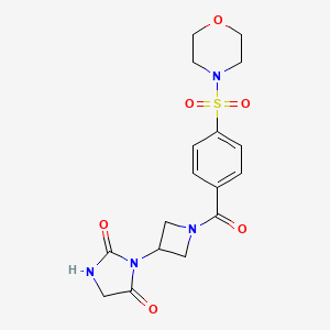 3-(1-(4-(Morpholinosulfonyl)benzoyl)azetidin-3-yl)imidazolidine-2,4-dione