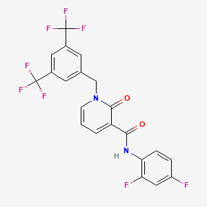molecular formula C21H12F8N2O2 B2848416 1-(3,5-Bis(trifluoromethyl)benzyl)-N-(2,4-difluorophenyl)-2-oxo-1,2-dihydro-3-pyridinecarboxamide CAS No. 338781-90-1