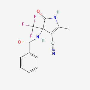 N-[4-cyano-5-methyl-2-oxo-3-(trifluoromethyl)-2,3-dihydro-1H-pyrrol-3-yl]benzamide