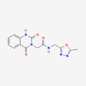 2-(2,4-dioxo-1,2-dihydroquinazolin-3(4H)-yl)-N-((5-methyl-1,3,4-oxadiazol-2-yl)methyl)acetamide