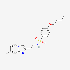 4-butoxy-N-(2-(7-methylimidazo[1,2-a]pyridin-2-yl)ethyl)benzenesulfonamide