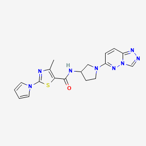 N-(1-([1,2,4]triazolo[4,3-b]pyridazin-6-yl)pyrrolidin-3-yl)-4-methyl-2-(1H-pyrrol-1-yl)thiazole-5-carboxamide