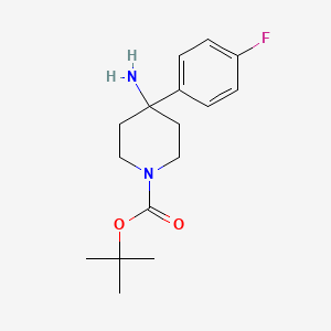 Tert-butyl 4-amino-4-(4-fluorophenyl)piperidine-1-carboxylate