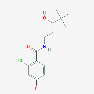 2-chloro-4-fluoro-N-(3-hydroxy-4,4-dimethylpentyl)benzamide