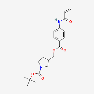 Tert-butyl 3-[[4-(prop-2-enoylamino)benzoyl]oxymethyl]pyrrolidine-1-carboxylate