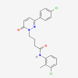 molecular formula C21H19Cl2N3O2 B2848459 N-(3-chloro-2-methylphenyl)-4-(3-(4-chlorophenyl)-6-oxopyridazin-1(6H)-yl)butanamide CAS No. 946215-21-0