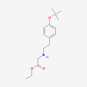 molecular formula C16H25NO3 B2848461 Ethyl 2-[2-[4-[(2-methylpropan-2-yl)oxy]phenyl]ethylamino]acetate CAS No. 1286711-12-3