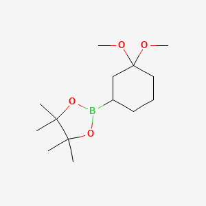 molecular formula C14H27BO4 B2848462 2-(3,3-Dimethoxycyclohexyl)-4,4,5,5-tetramethyl-1,3,2-dioxaborolane CAS No. 2377587-37-4