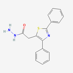 molecular formula C17H15N3OS B2848463 2-(2,4-Diphenyl-1,3-thiazol-5-yl)acetohydrazide CAS No. 861208-76-6