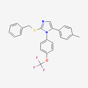 2-(benzylthio)-5-(p-tolyl)-1-(4-(trifluoromethoxy)phenyl)-1H-imidazole