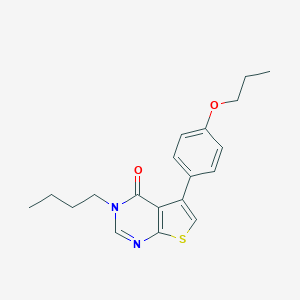 molecular formula C19H22N2O2S B284847 3-butyl-5-(4-propoxyphenyl)thieno[2,3-d]pyrimidin-4(3H)-one 