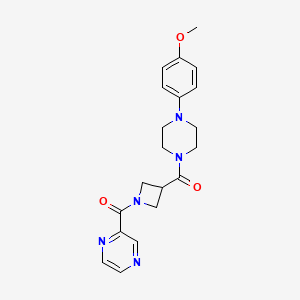 (4-(4-Methoxyphenyl)piperazin-1-yl)(1-(pyrazine-2-carbonyl)azetidin-3-yl)methanone