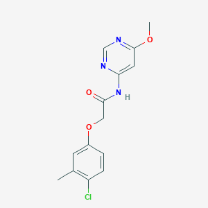 molecular formula C14H14ClN3O3 B2848473 2-(4-chloro-3-methylphenoxy)-N-(6-methoxypyrimidin-4-yl)acetamide CAS No. 1396815-25-0