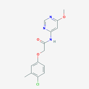 molecular formula C14H14ClN3O3 B2848473 2-(4-氯-3-甲基苯氧基)-N-(6-甲氧基嘧啶-4-基)乙酰胺 CAS No. 1396815-25-0